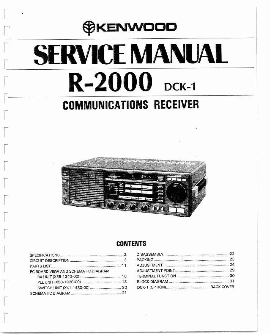 建武Kenwood_R-2000_Service_Manual维修手册含电器原理图-找手册网