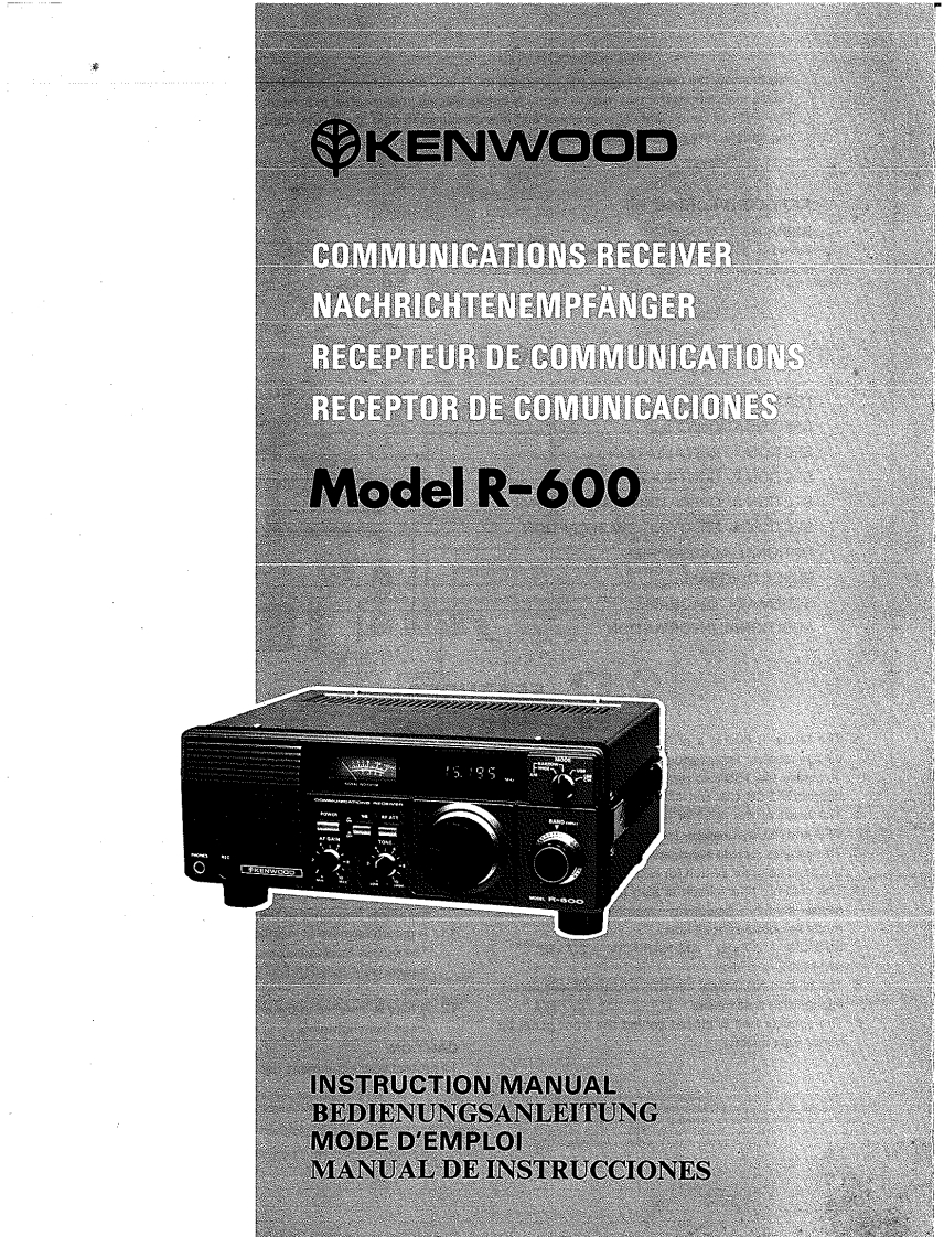 建武Kenwood_R-600_Manual操作说明书手册