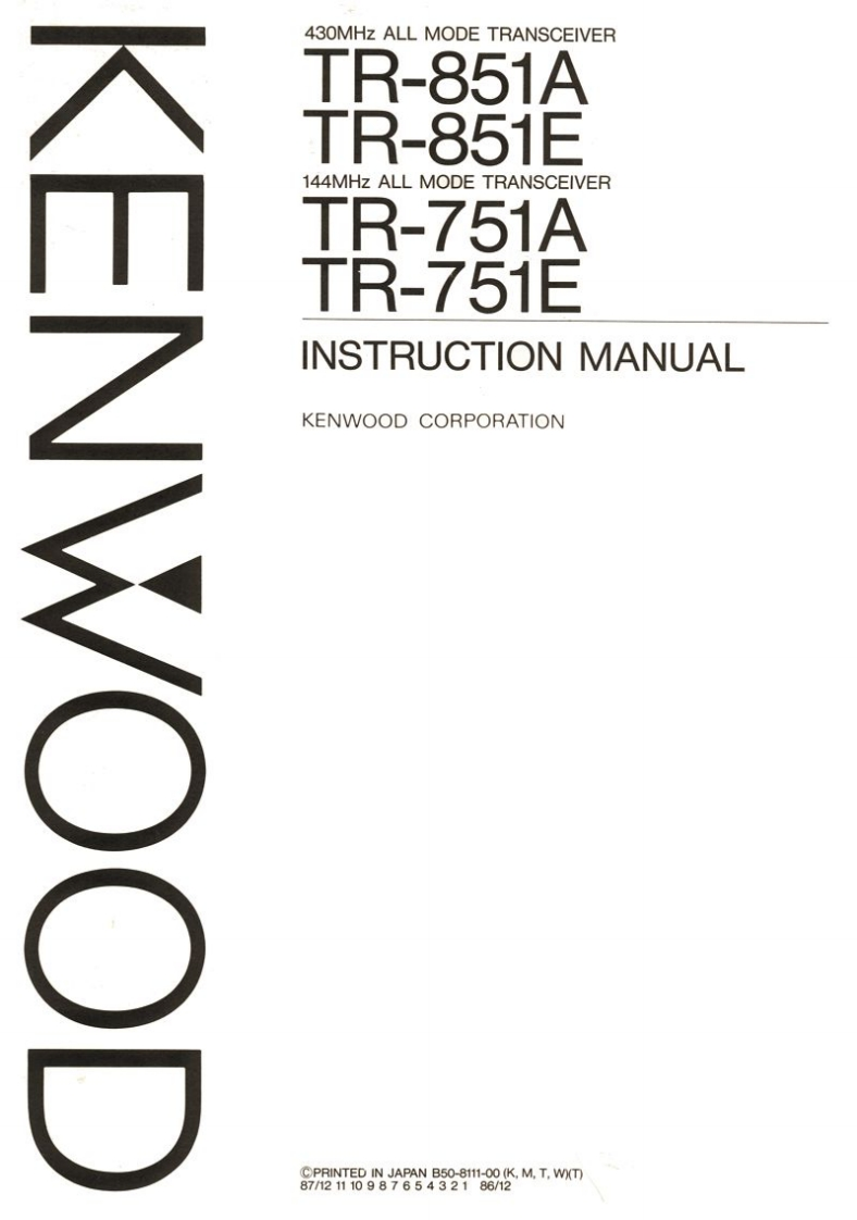 建武Kenwood_TR-751-TR-851_(Manual操作说明书手册)