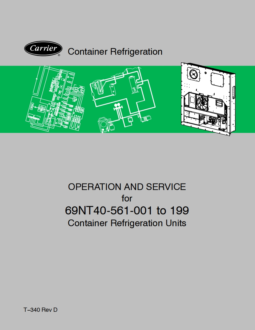 开利69NT40_561-001-199集装箱制冷机组维修手册