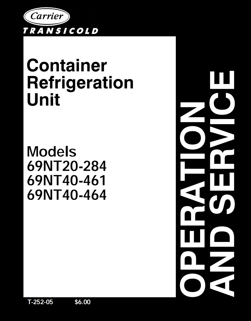 开利carrier-69NT集装箱制冷机组维修手册