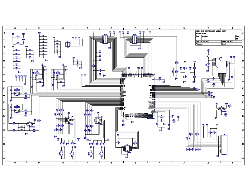 微软XBOXONE1537BOTTOMBOARD维修电气原理图手册