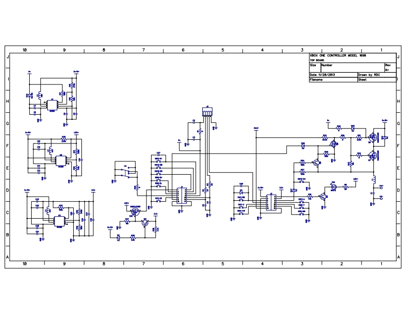 微软XBOXONE1698TOPBOARD维修电气原理图手册