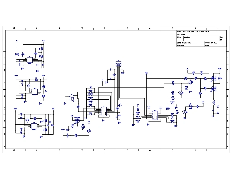 微软XBOXONE1698TOPBOARD维修电气原理图手册