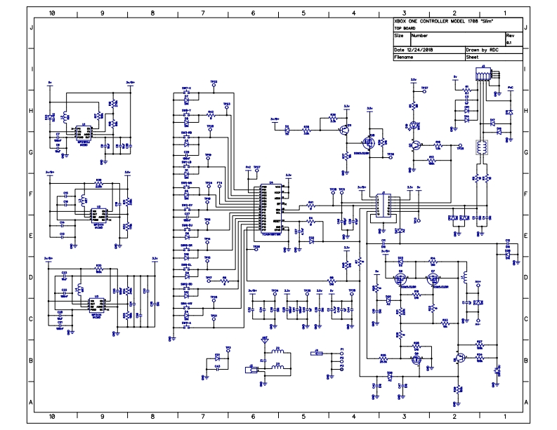 微软XBOXONE1708TOPBOARD维修电气原理图手册