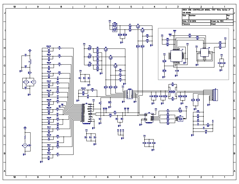 微软XBOXONE1797TOPBOARD维修电气原理图手册