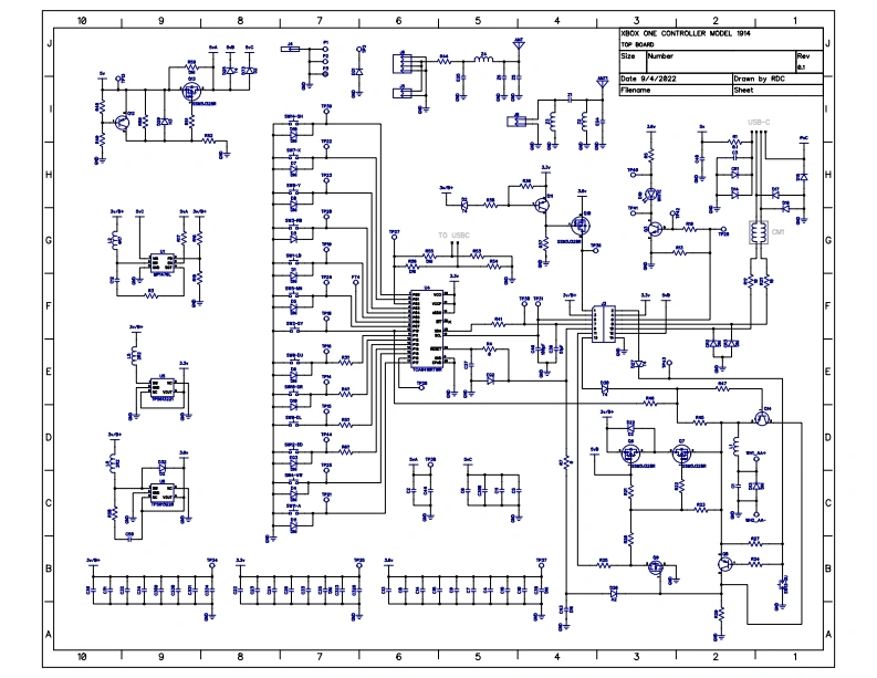 微软XBOXONE1914TOPBOARD维修电气原理图手册