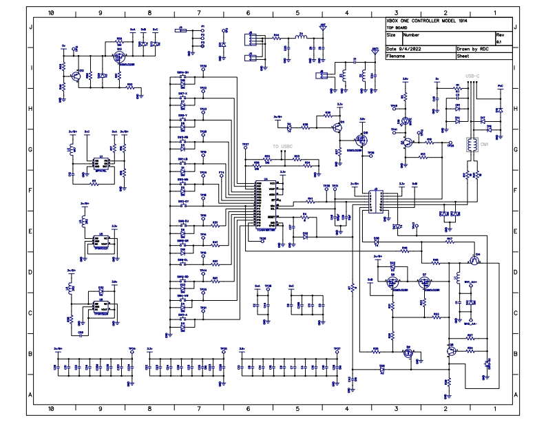 微软XBOXONE1914TOPBOARD维修电气原理图手册