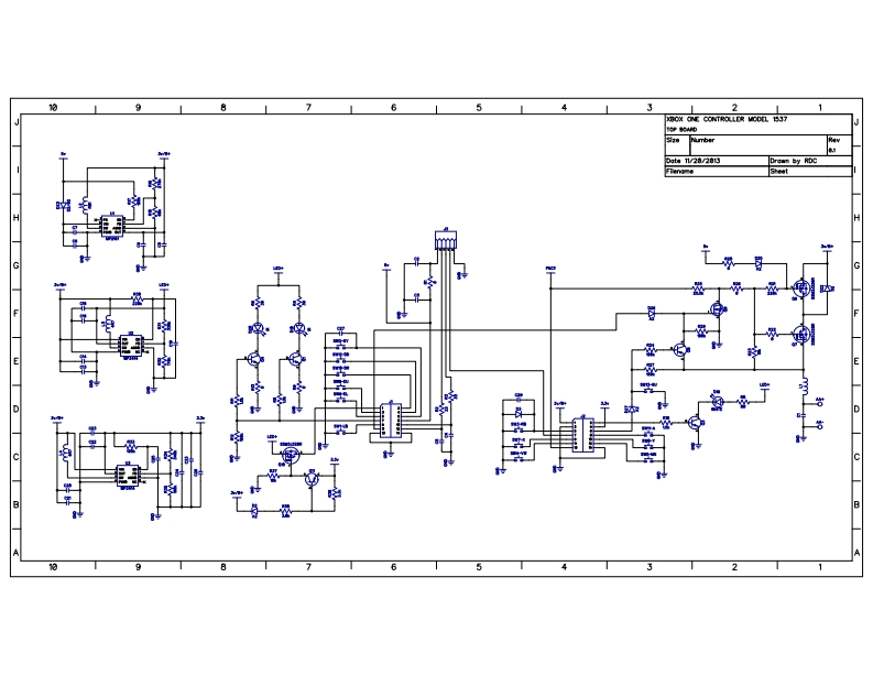 微软XBOXONE_1537_TOP_BOARD维修电气原理图手册