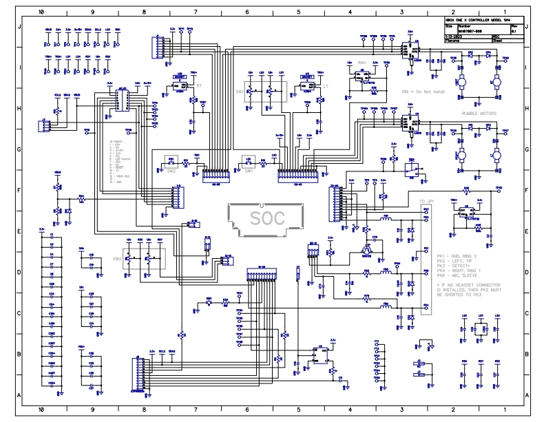 微软XBOXONE_1914_BOTTOM_BOARD_SOME_VALUES维修电气原理图手册