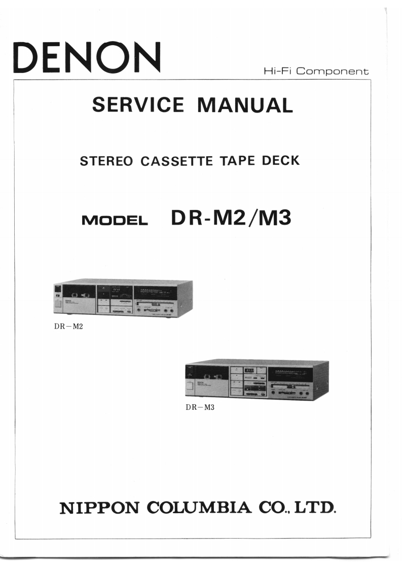 德龙Denon_DRM2_DRM3_Service_Manual-找手册网