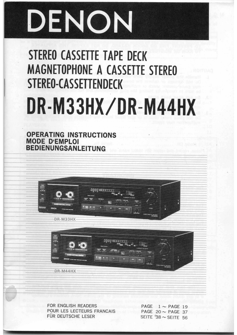 德龙Denon_DRM44HX_DRM33HX_User_Manual