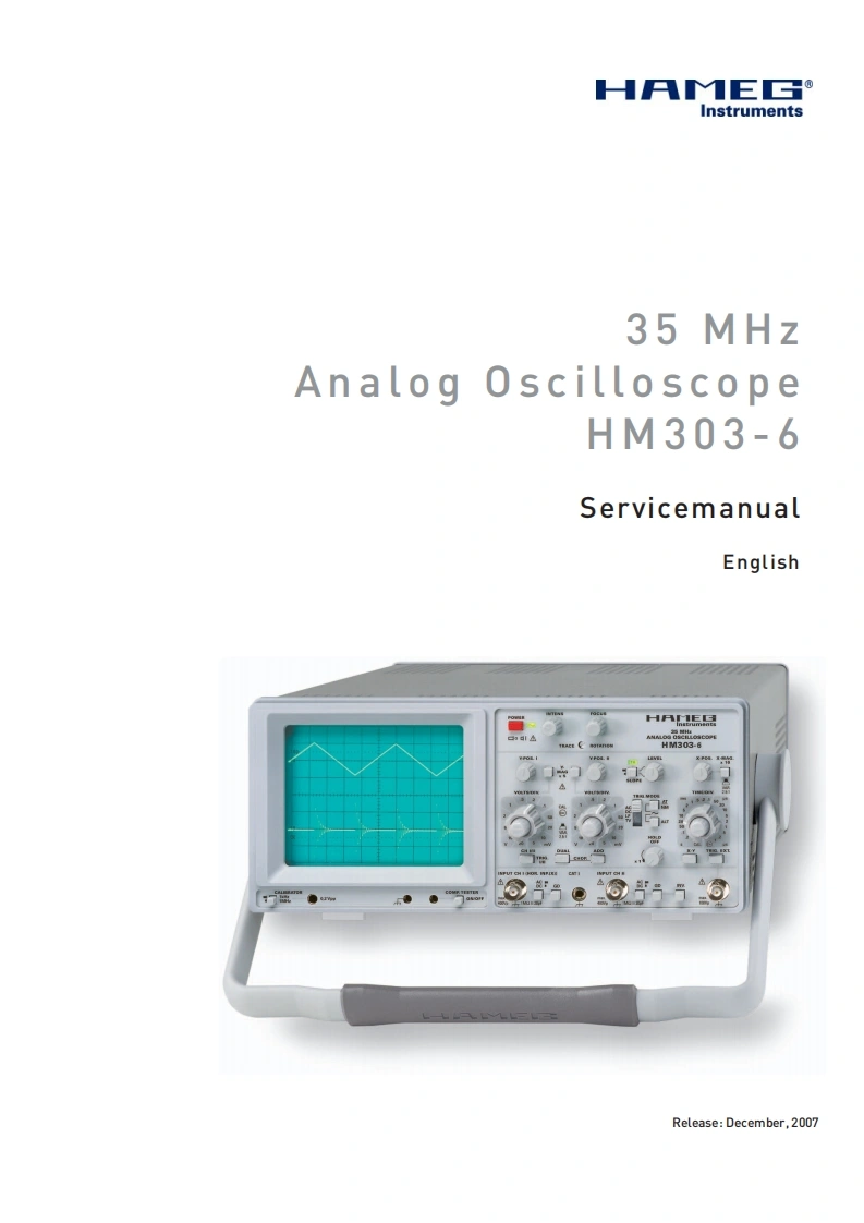 惠美HAMEG-hm3036维修图纸手册电器原理图