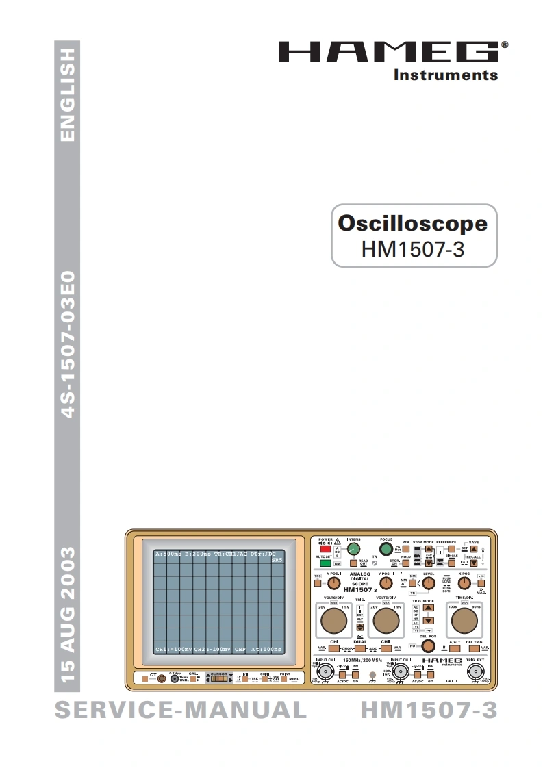 惠美HAMEG_HM1507-3_Oscilloscope_Service电器原理图