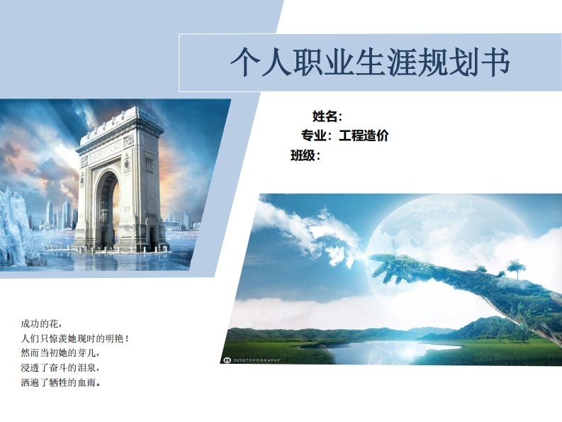 我的职业生涯规划工程造价专业