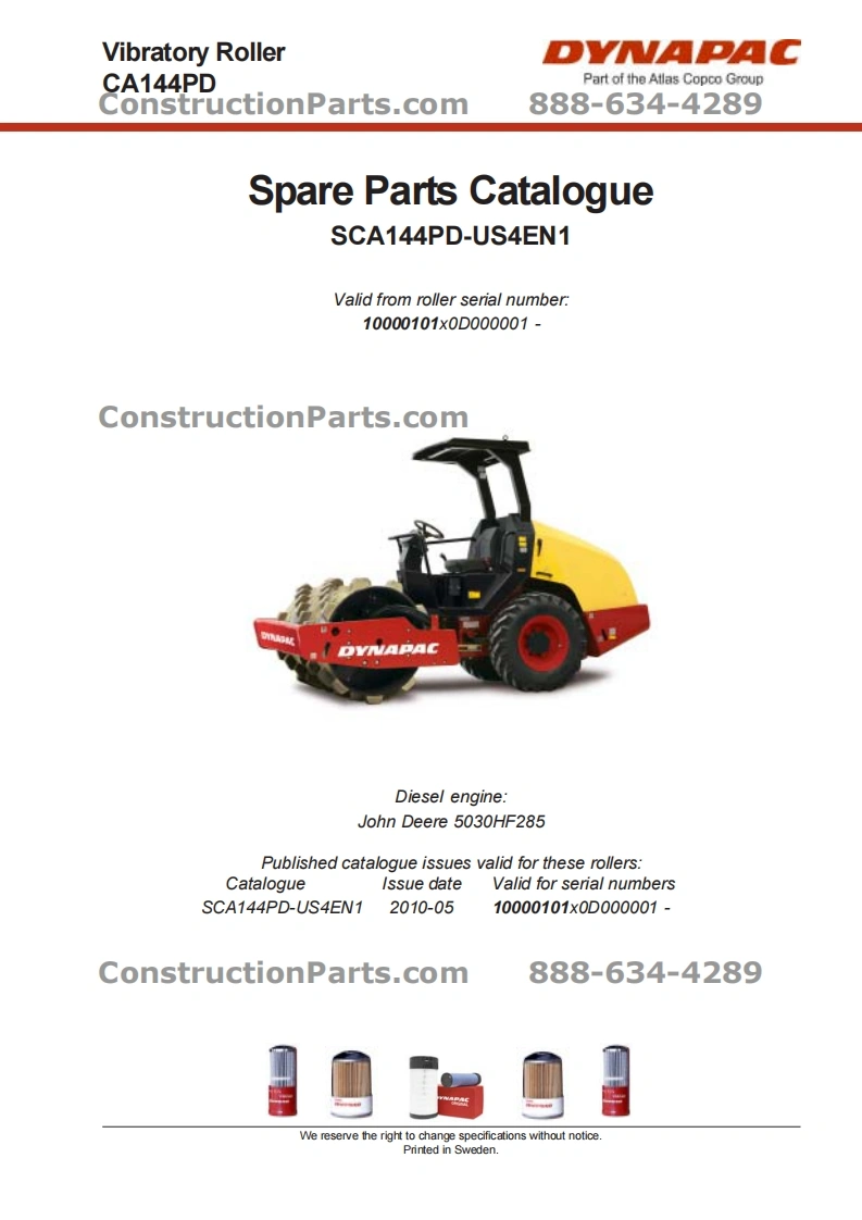 戴纳派克DYNAPAC-CA144PD零部件手册-找手册网