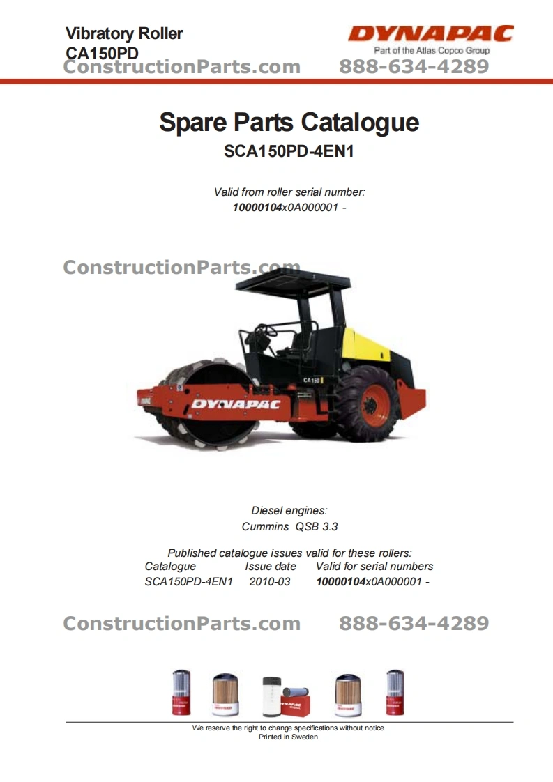 戴纳派克DYNAPAC-CA150PD零部件手册