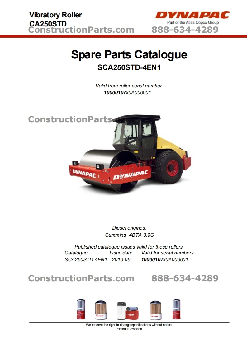 戴纳派克DYNAPAC-CA250STD零部件手册-找手册网