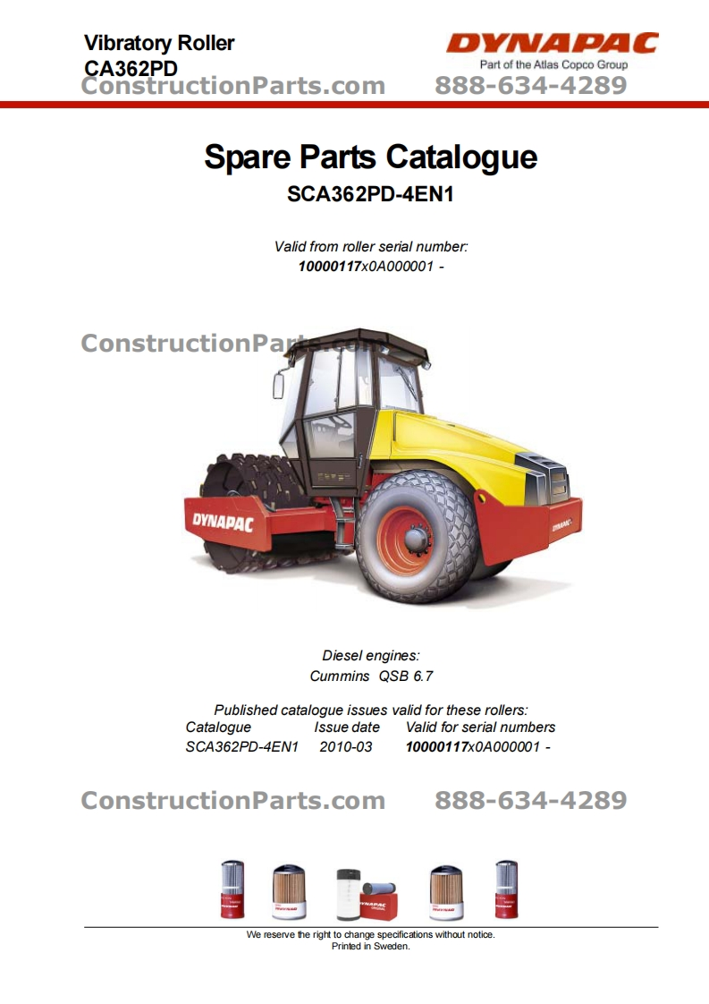 戴纳派克DYNAPAC-CA362PD零部件手册-找手册网