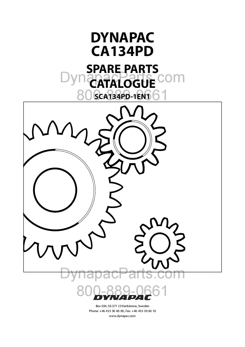 戴纳派克DYNAPACCA-134-Spare-Parts-Catalogue-SCA134PD-1EN1零部件手册