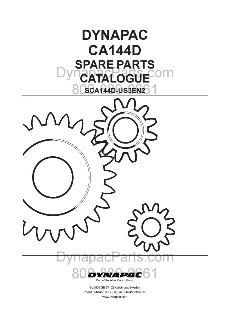 戴纳派克DYNAPACCA-144-Spare-Parts-Catalogue-SCA144D-US3EN2零部件手册