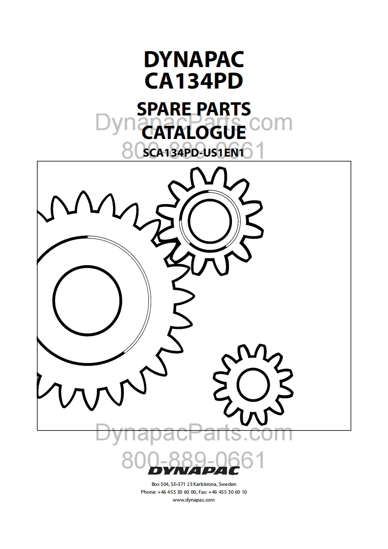 戴纳派克DYNAPACCa-134-Spare-Parts-Catalogue-SCA134PD-US1EN1零部件手册