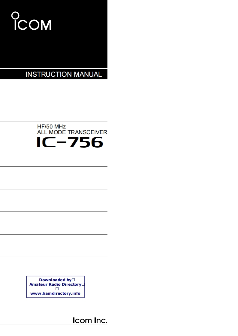 手册编号141：ICOM-IC-756_使用说明书手册