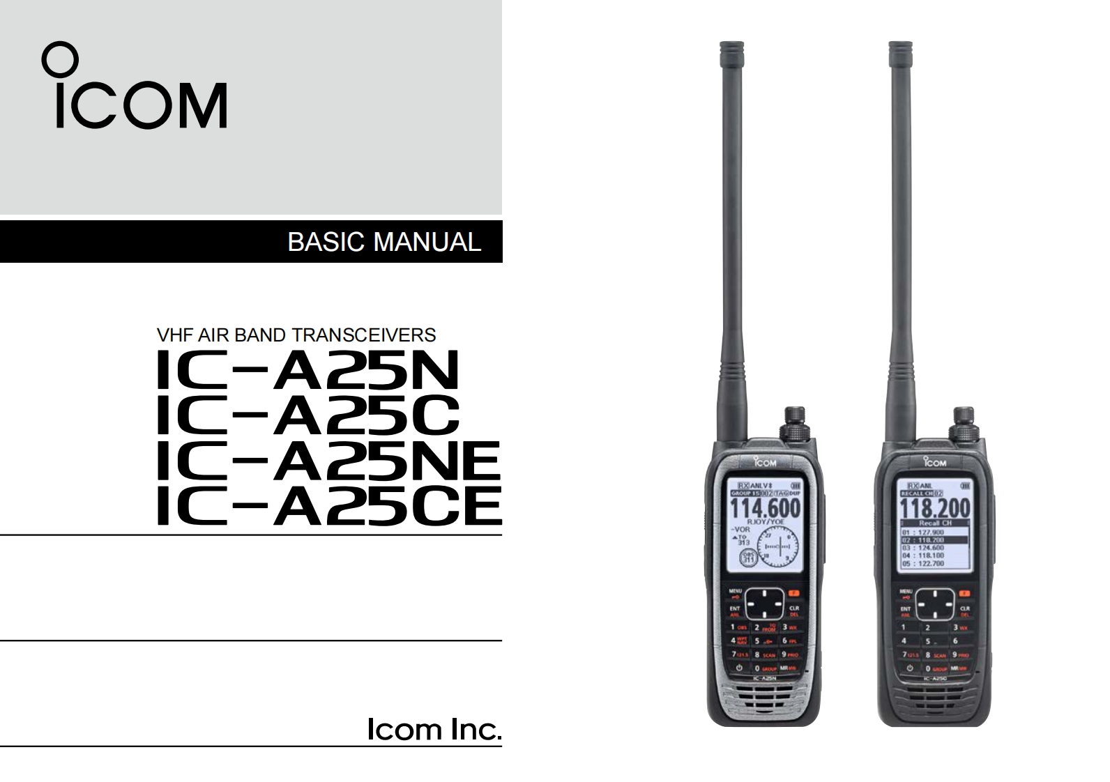 手册编号14：艾克幕ICOM-IC-A25系列英文版标准说明书手册