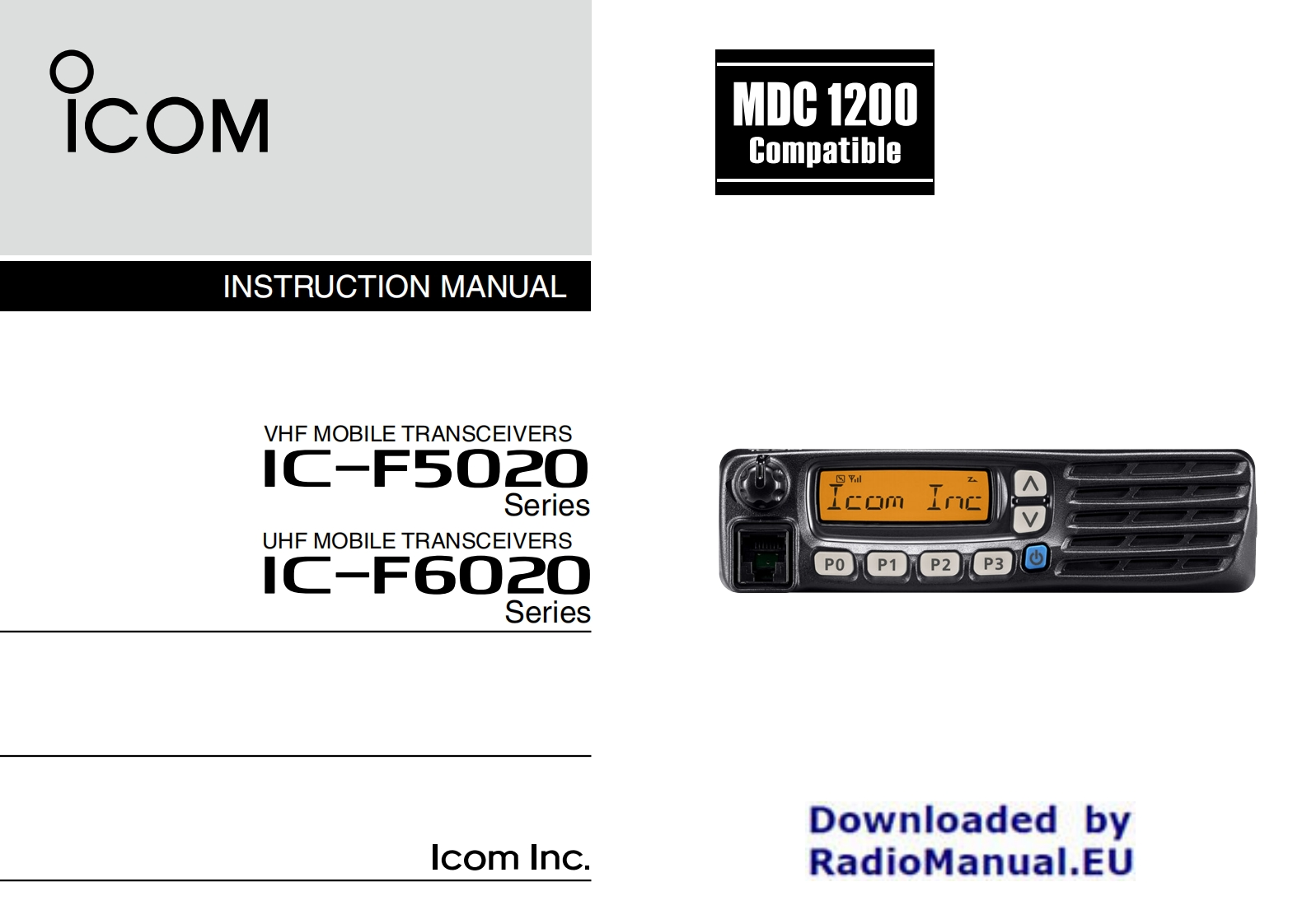 手册编号152：Icom_IC-F5020_IC-F6020_series_使用说明书手册_2009-找手册网