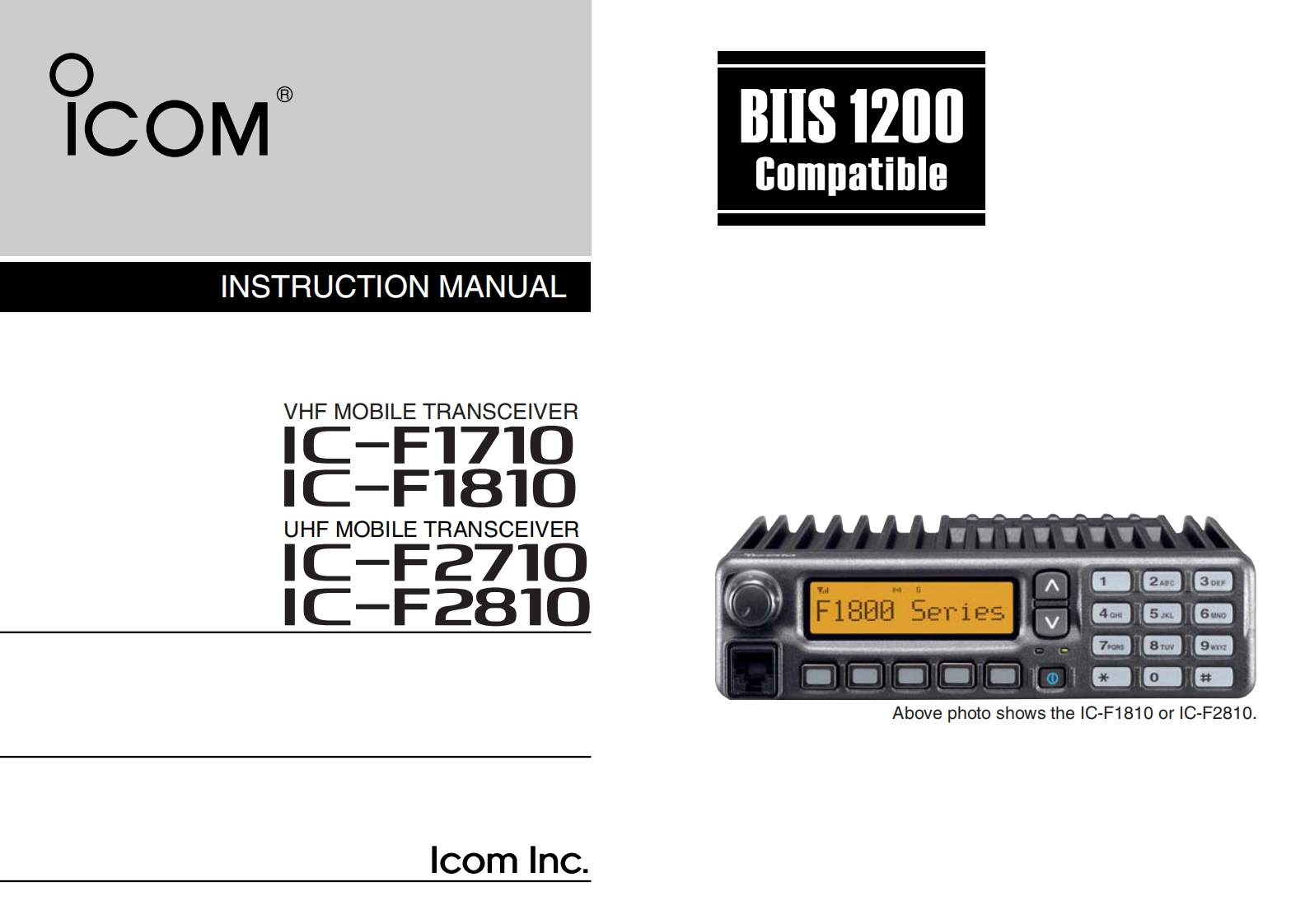 手册编号159：Icom_IC-F1710_IC-F1810_IC-F2710_IC-F2810_使用说明书手册_2005