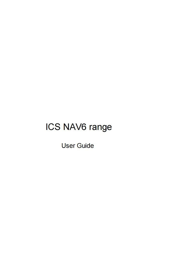 手册编号164：ICS_Nav-6_使用说明书手册中文使用操作说明书手册