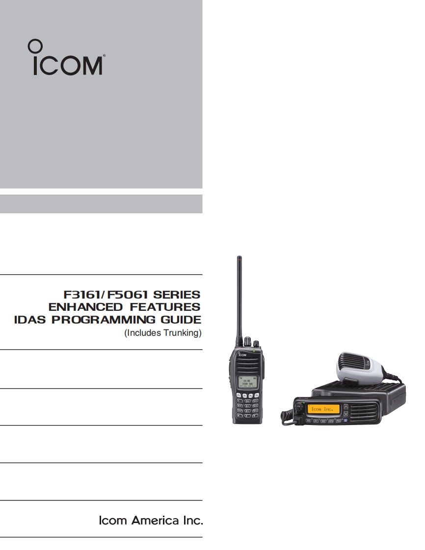 手册编号166：Icom_IC-F3161_IC-F5061_series_IDAS_programming_guide_2009