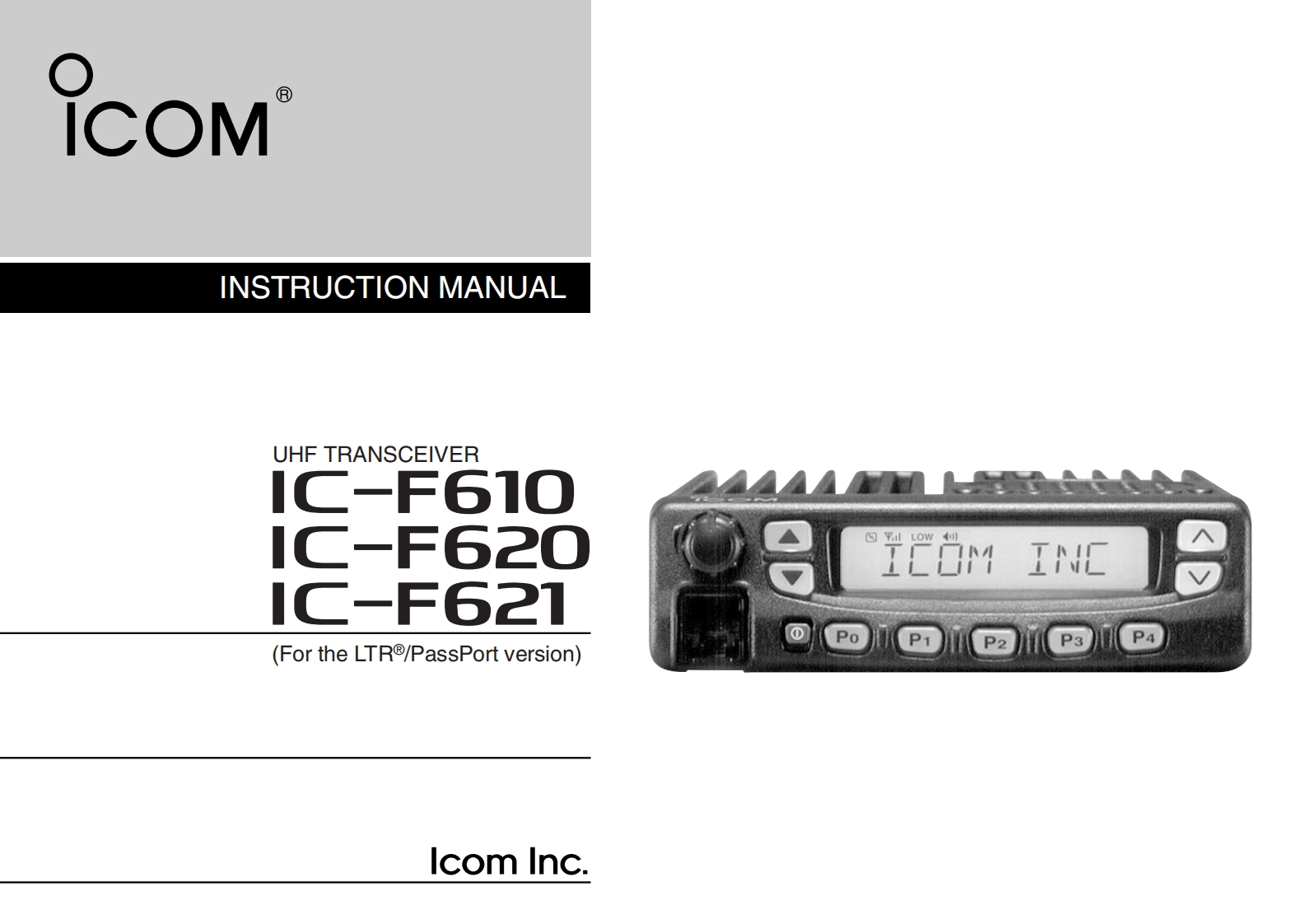 手册编号181：Icom_IC-F610_IC-F620_IC-F621_使用说明书手册_2003-找手册网
