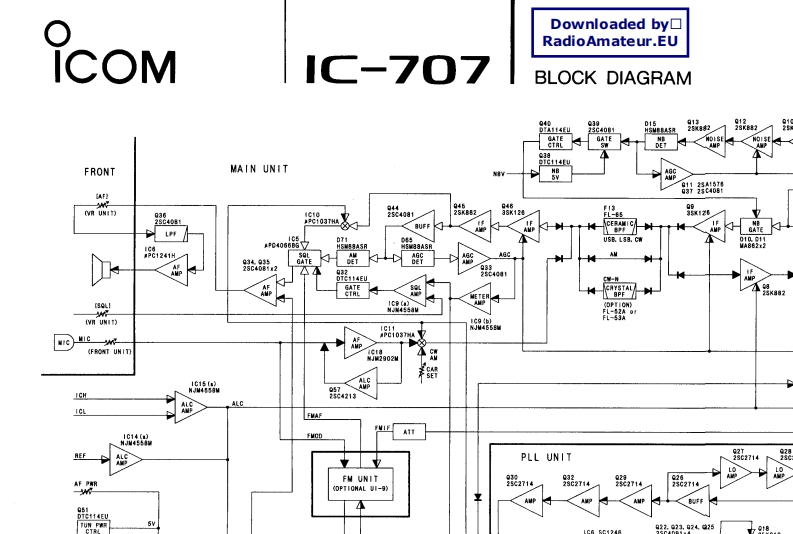手册编号183：ICOM-IC-707_电器原理说明书手册