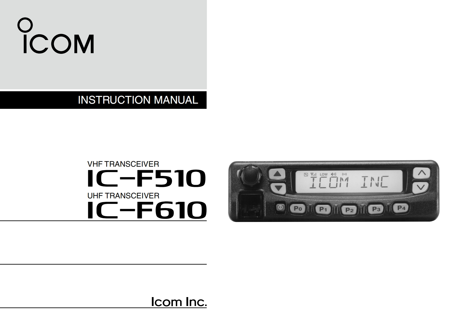 手册编号191：Icom_IC-F510_IC-F610_Europe_使用说明书手册_2009-找手册网