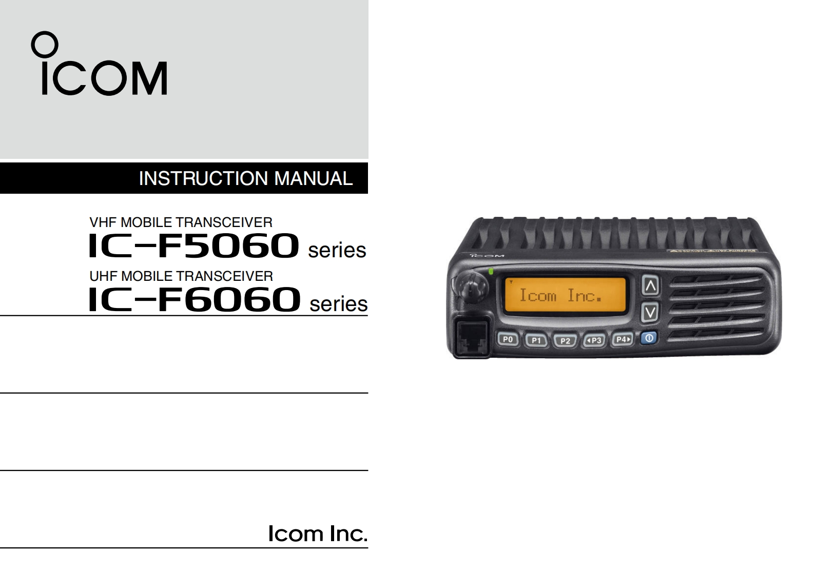 手册编号194：Icom_IC-F5060_IC-F6060_series_使用说明书手册_2019-找手册网