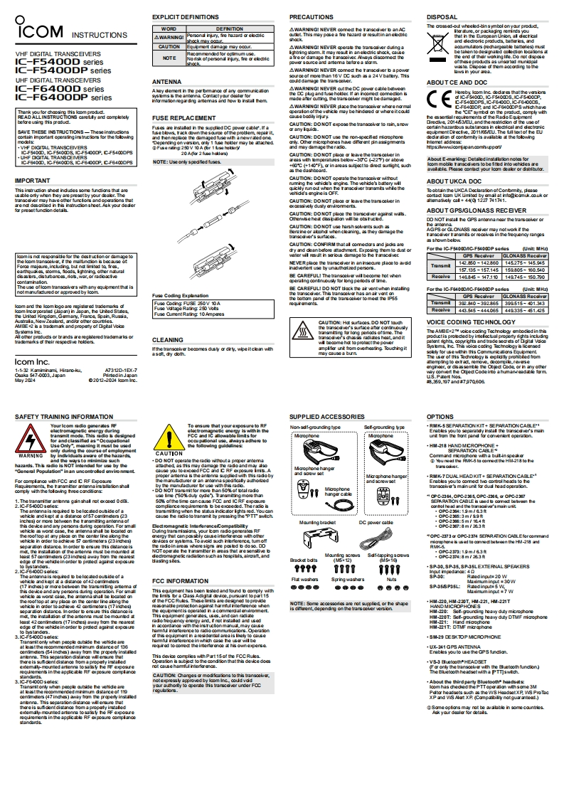 手册编号196：Icom_IC-F5400_IC-F6400_series_使用说明书手册_2024-找手册网