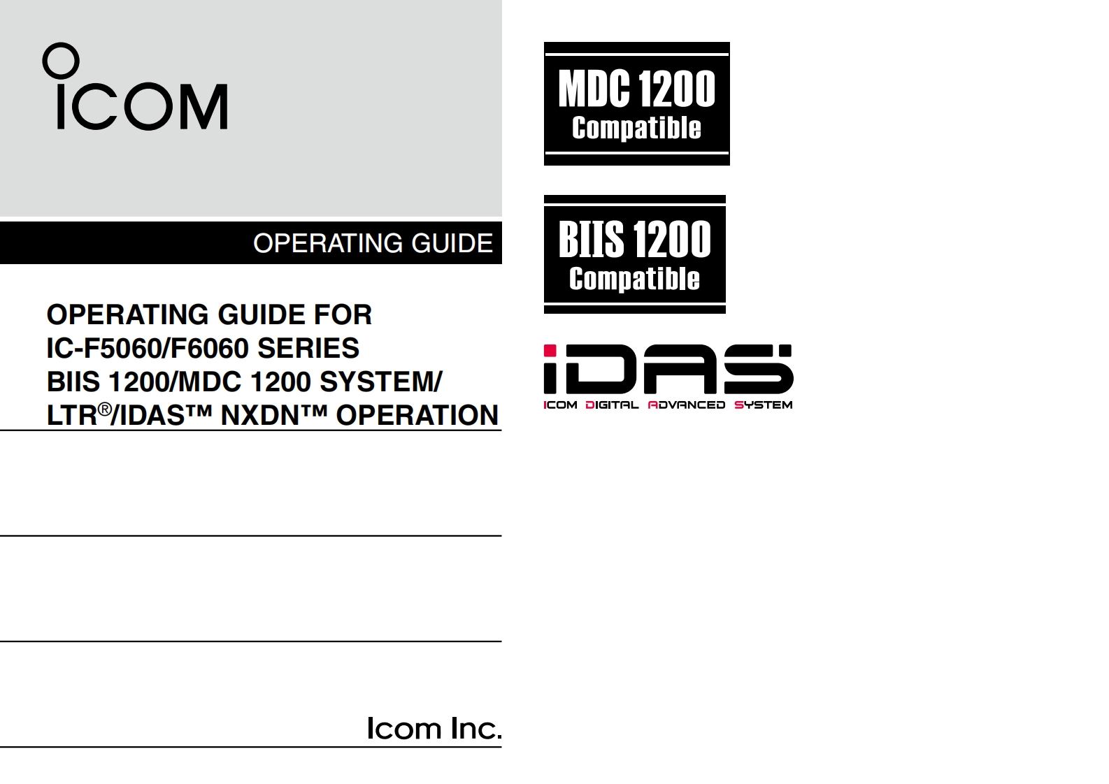 手册编号199：Icom_IC-F5060_IC-F6060_series_quick_使用说明书手册_2013