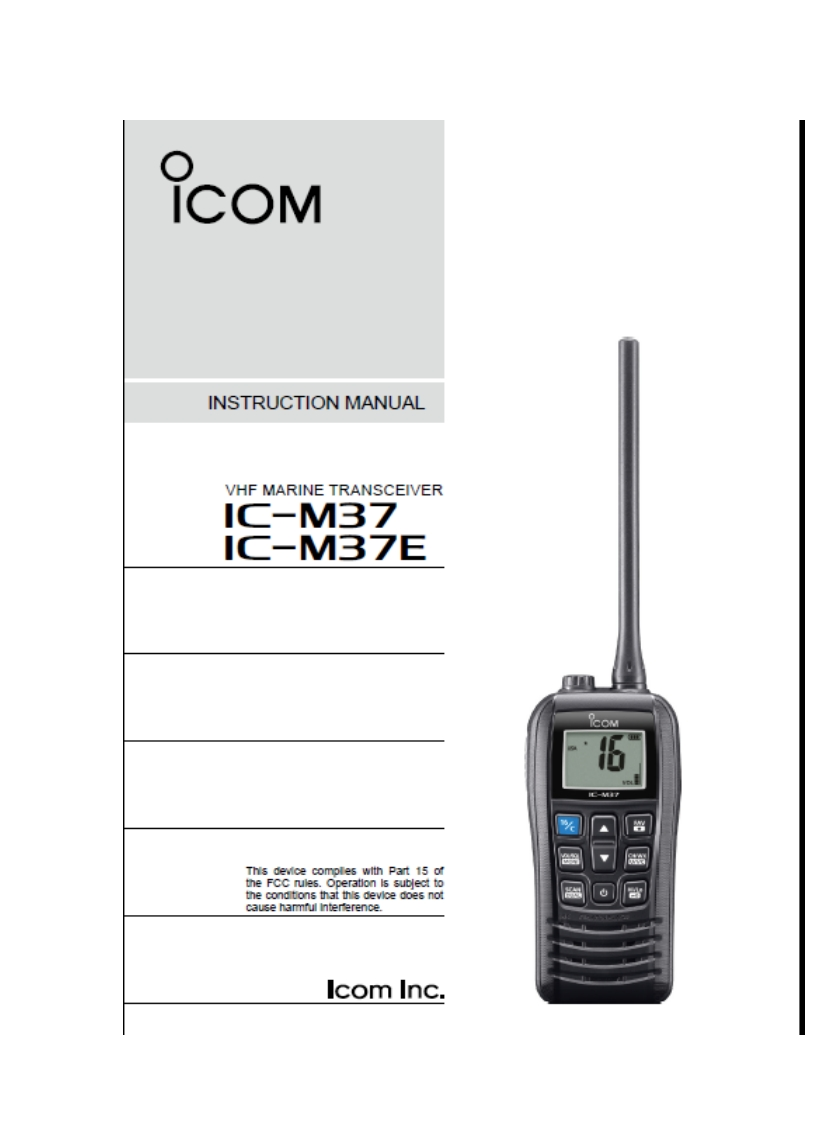 手册编号19：艾克幕ICOM-IC-M37中文简易使用说明书手册-找手册网