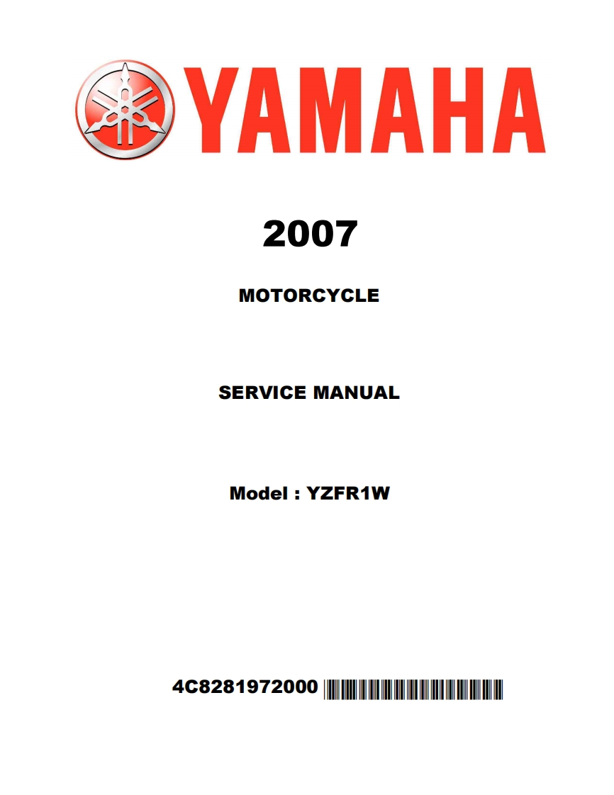 手册编号1：雅马哈摩托车Yamaha_YZF-R1_2007_ENG