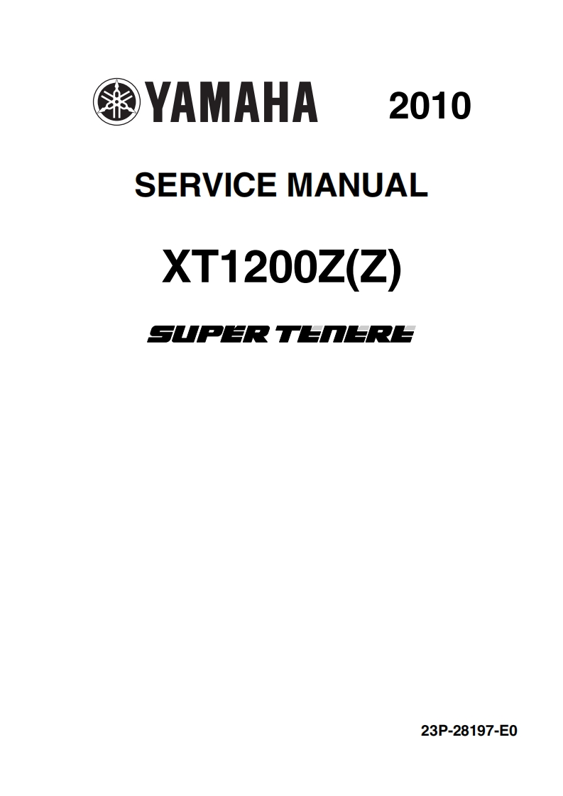 手册编号21：雅马哈摩托车Yamaha_XT1200Z_维修说明书手册