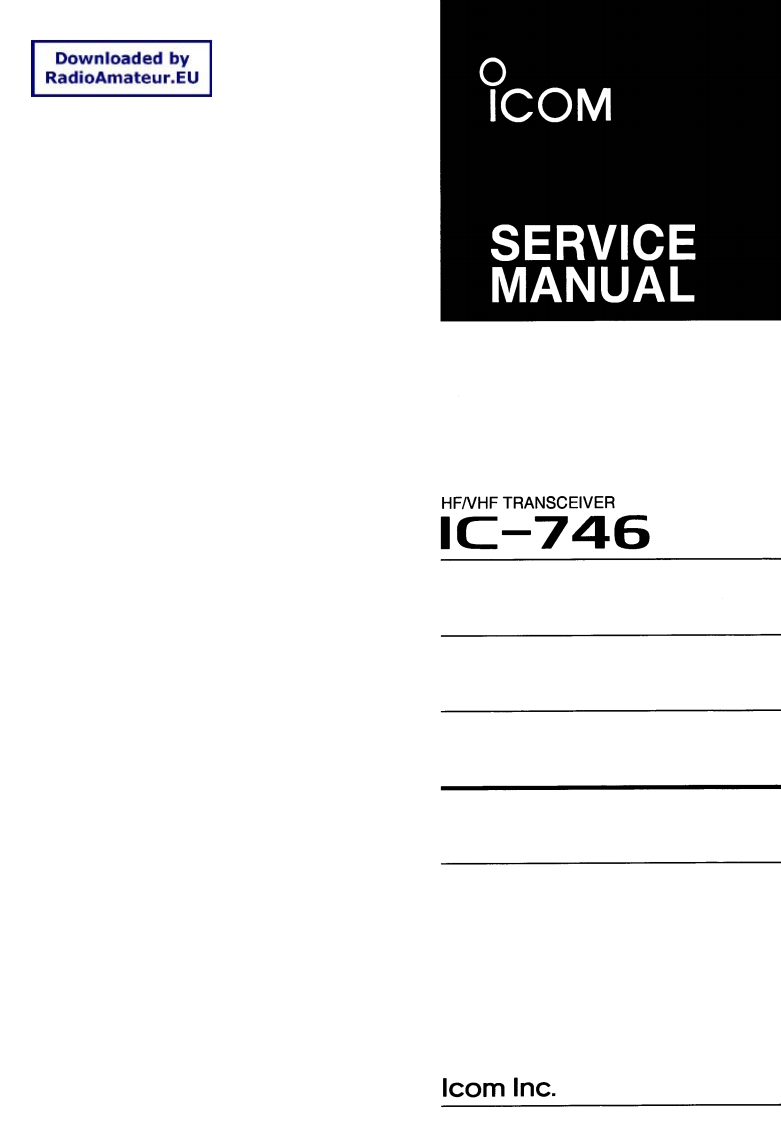 手册编号232：ICOM-IC-746_维修说明书手册