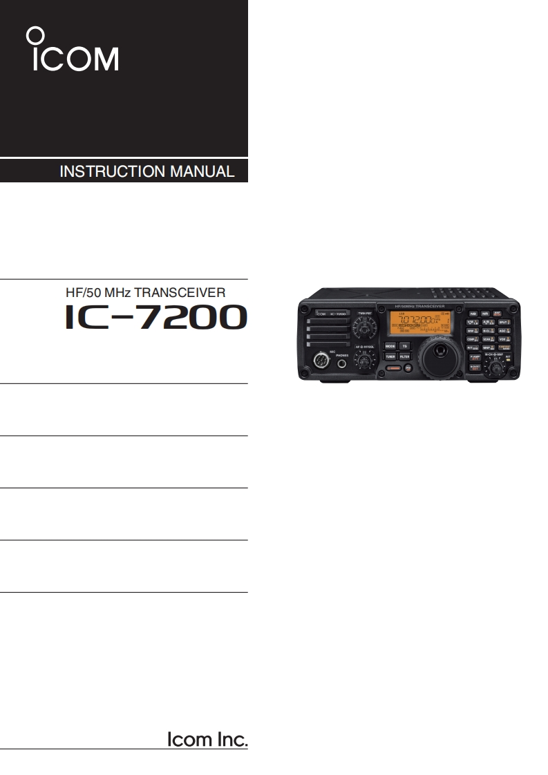 手册编号23：ICOM-IC-7200_使用说明书手册_2012-找手册网