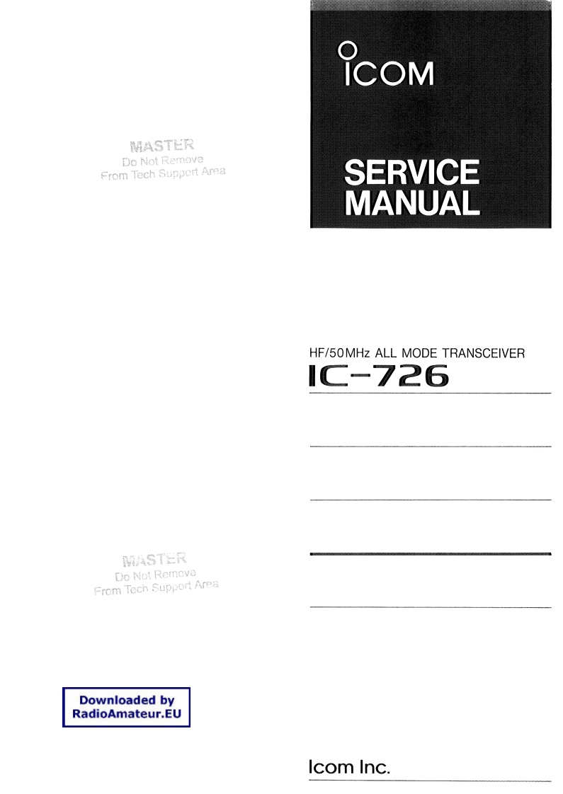 手册编号253：ICOM-IC-726_维修说明书手册-找手册网