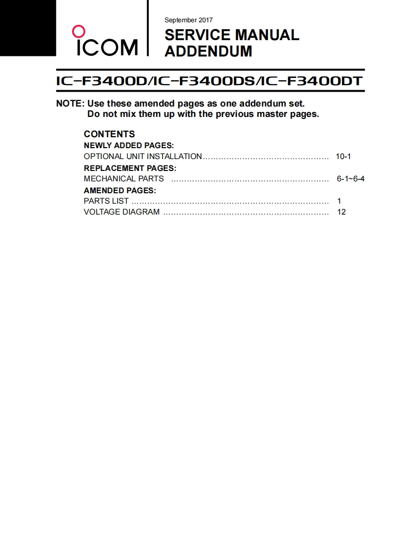 手册编号270：Icom_IC-F3400D_S_T_维修说明书手册_addendum_2017