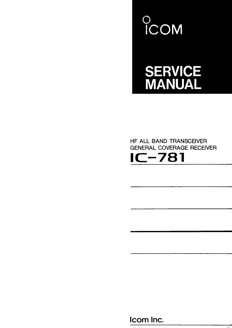 手册编号283：ICOM-IC-781_维修说明书手册-找手册网