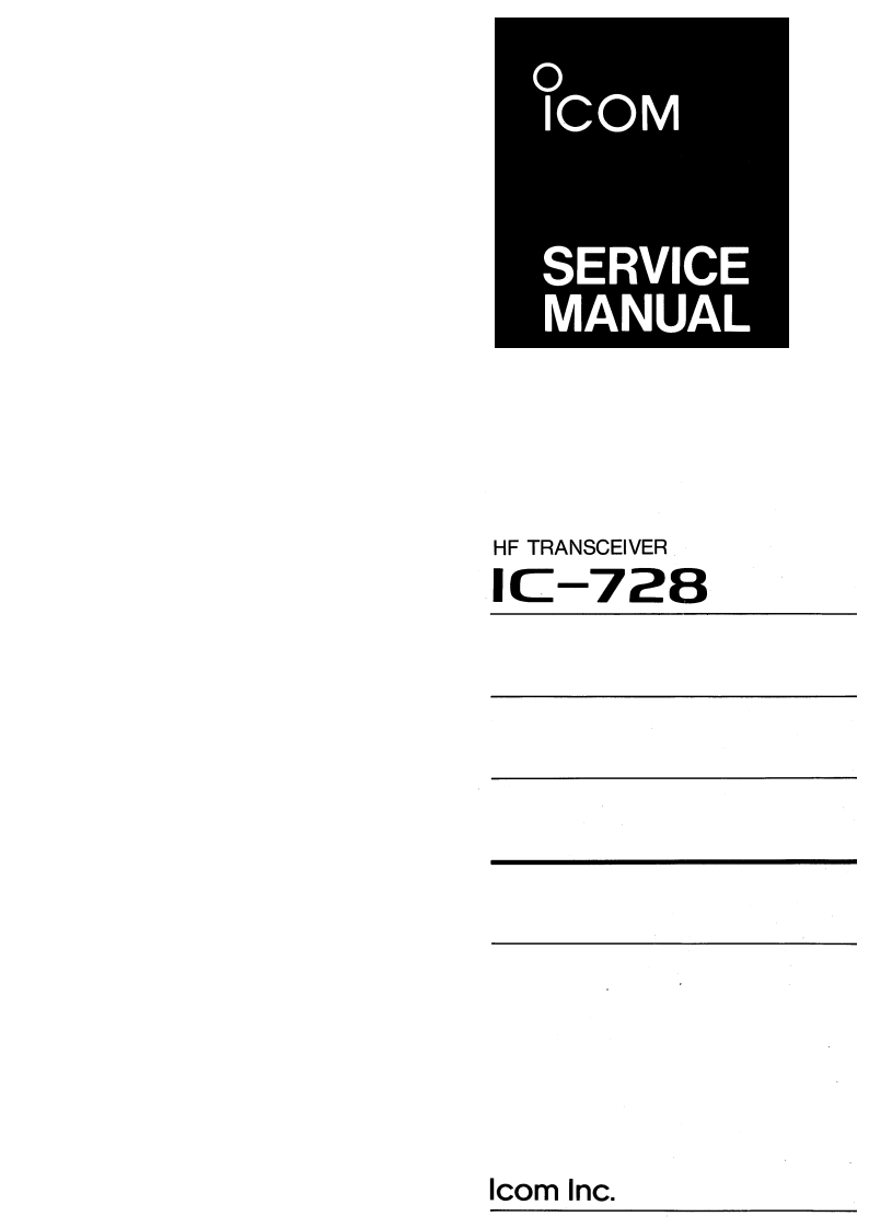手册编号327：ICOM-IC-728_维修说明书手册_1992-找手册网