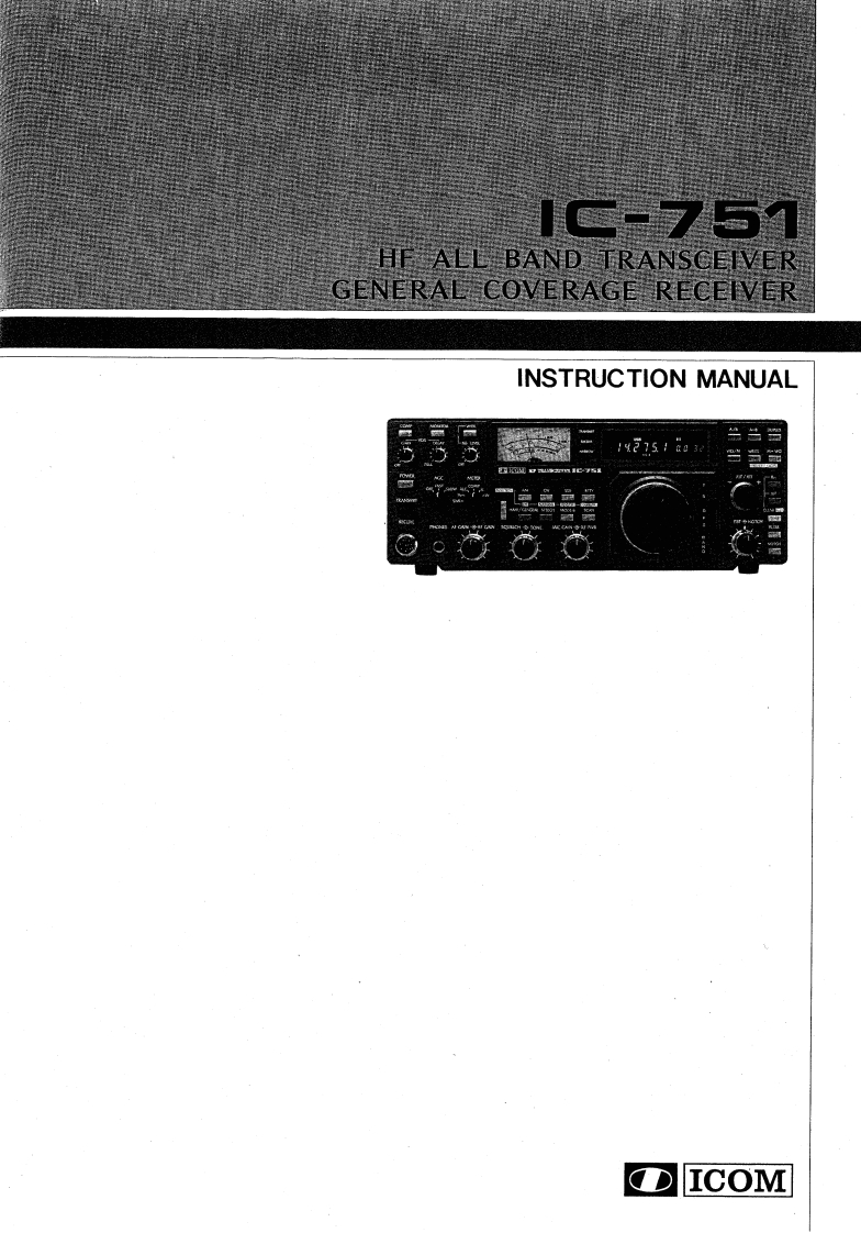 手册编号341：ICOM-IC-751_使用说明书手册-找手册网