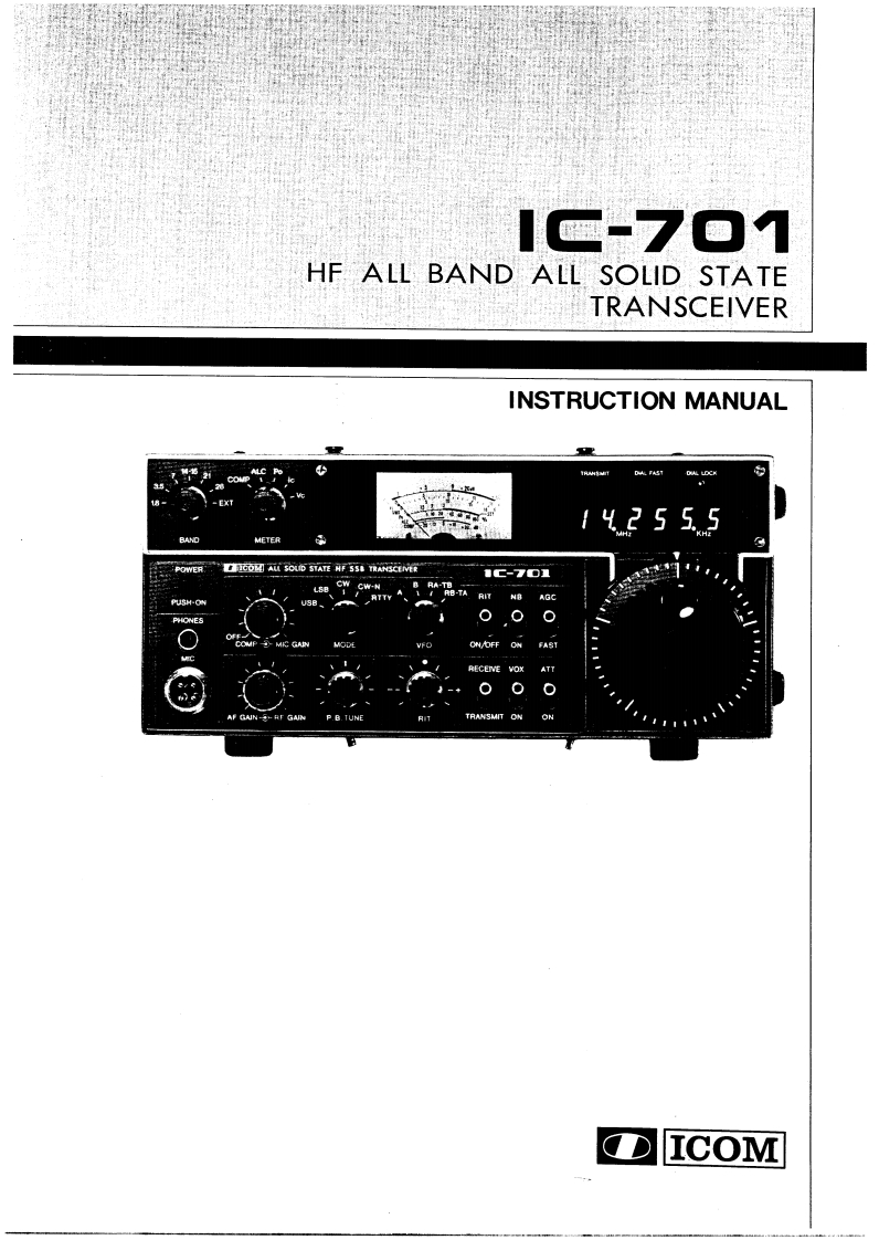 手册编号351：ICOM-IC-701_使用说明书手册-找手册网