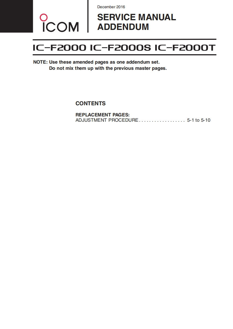手册编号38：Icom_IC-F2000_S_T_with_ANT_PCB_维修说明书手册_addendum_2016-找手册网